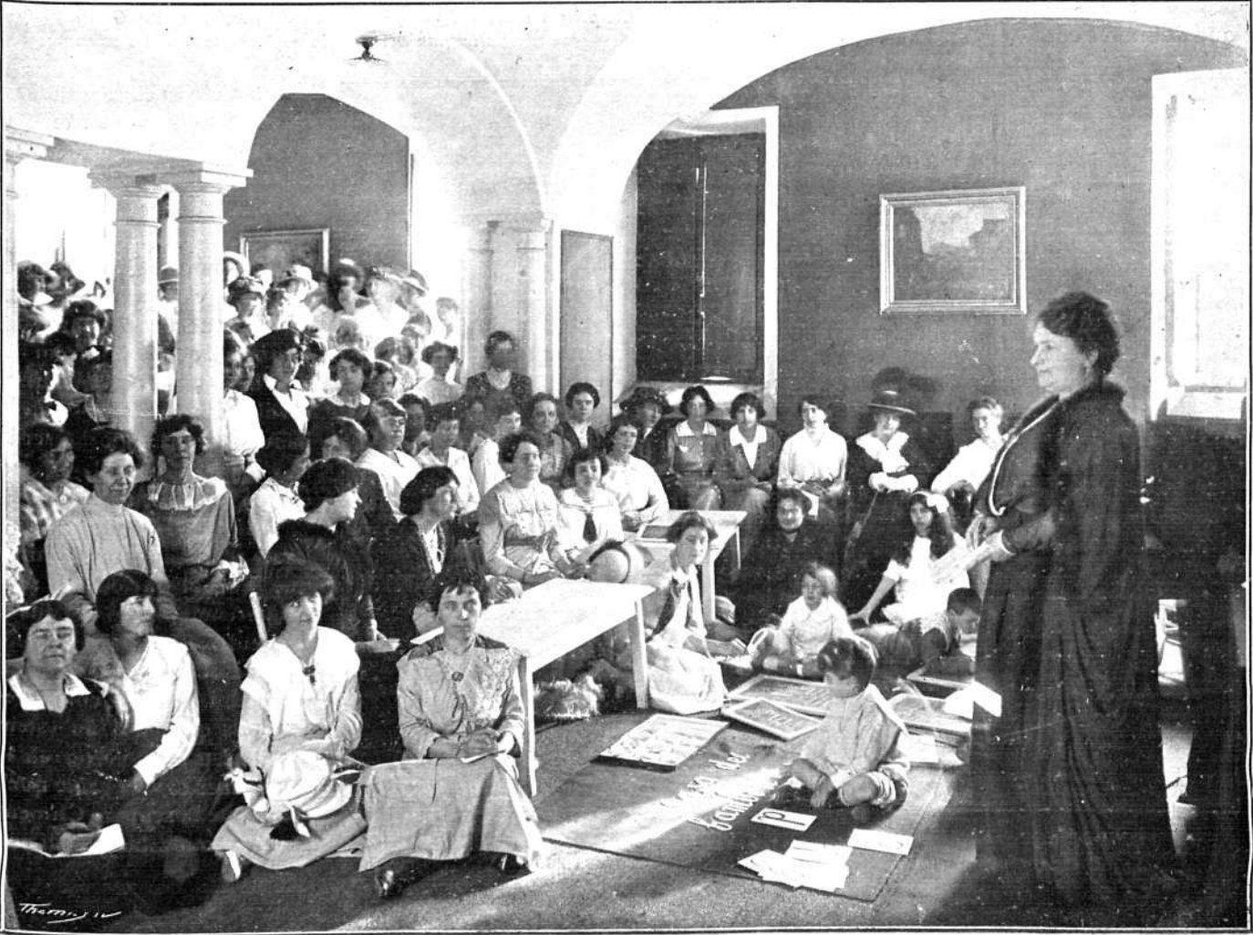 1913年、ローマで開催された第1回国際モンテッソーリ教師養成コース