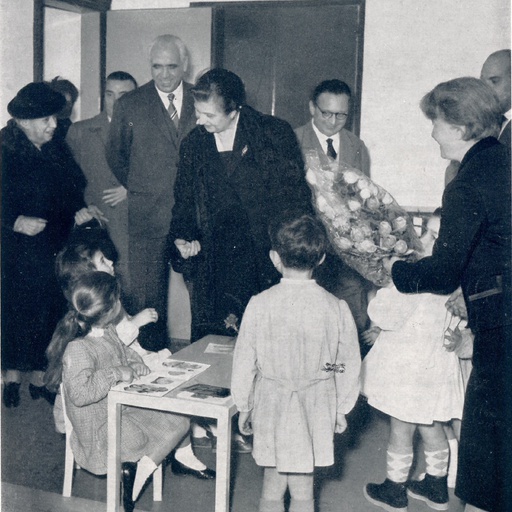 1957年、ローマ・Tuscolano地区の子どもの家の教室
