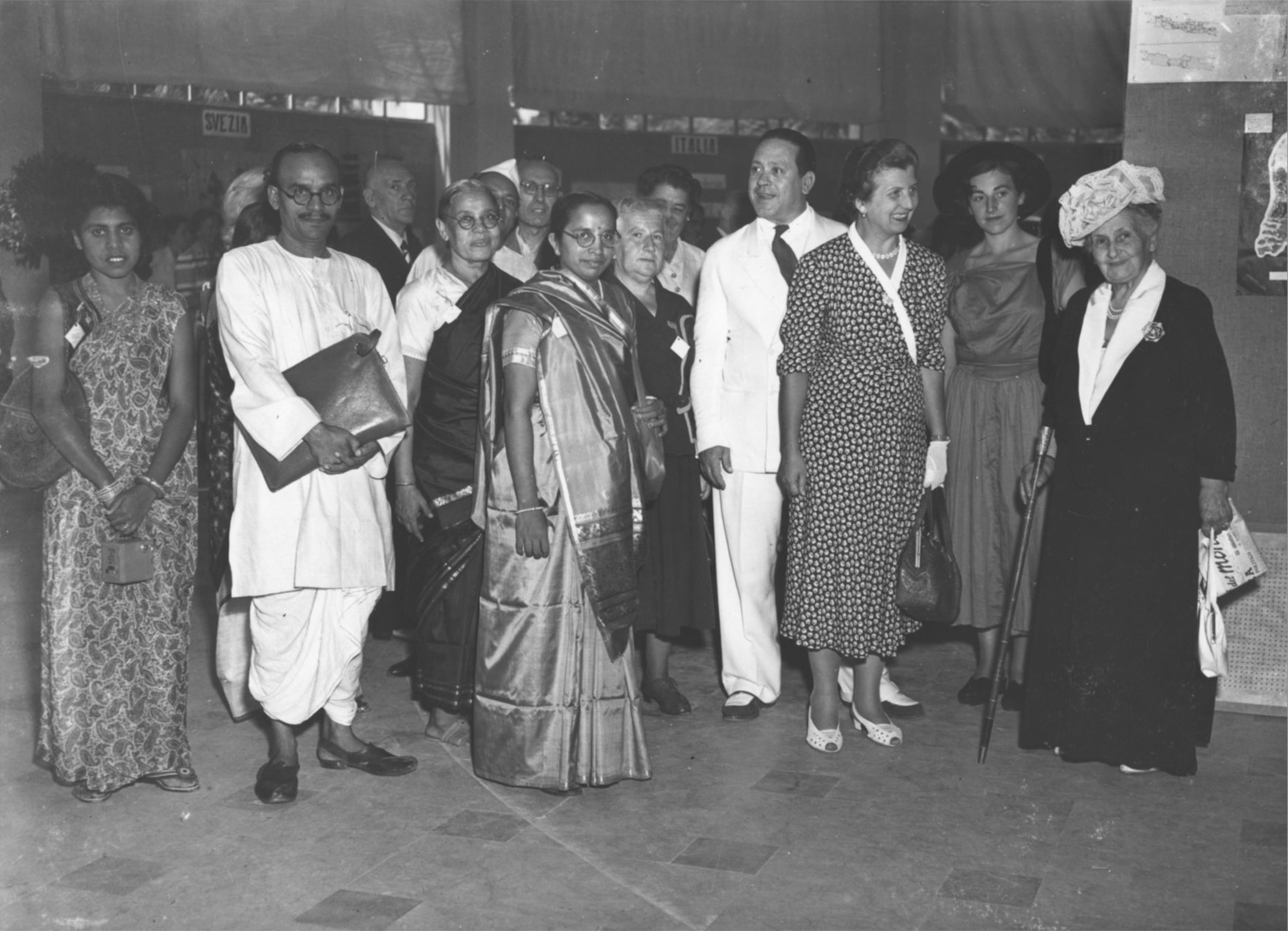 1949年、サンレモのマリア・モンテッソーリ、Maria de Unterrichter Jervolino、マリオ・モンテッソーリ