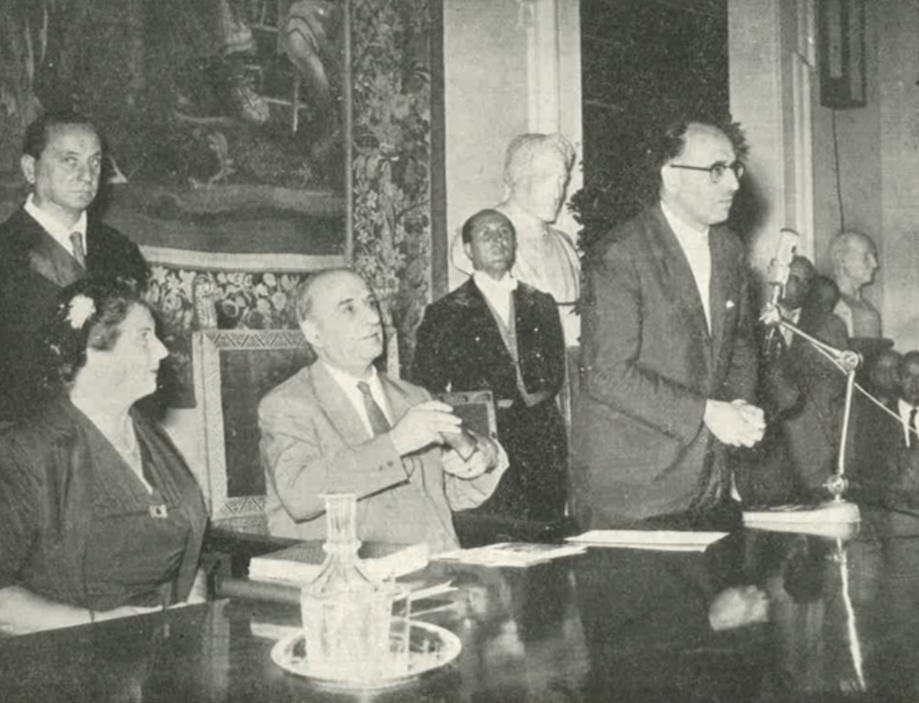 1957年9月、ローマで開かれた第11回国際モンテッソーリ大会の開会式